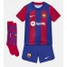 Camisa de time de futebol Barcelona Ferran Torres #7 Replicas 1º Equipamento Infantil 2023-24 Manga Curta (+ Calças curtas)